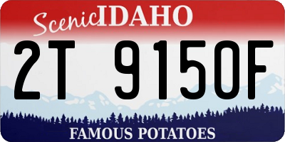ID license plate 2T9150F