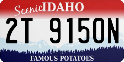 ID license plate 2T9150N