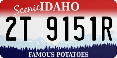 ID license plate 2T9151R