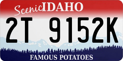 ID license plate 2T9152K