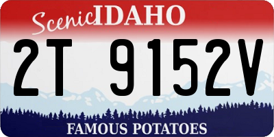 ID license plate 2T9152V