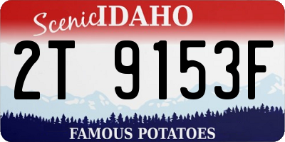 ID license plate 2T9153F