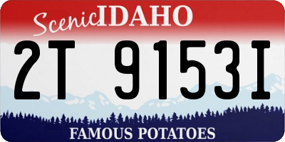 ID license plate 2T9153I