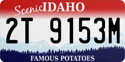 ID license plate 2T9153M