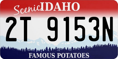 ID license plate 2T9153N