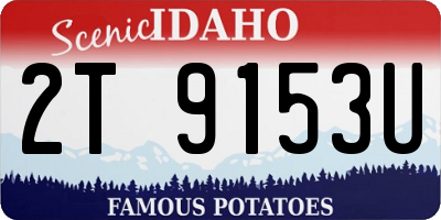 ID license plate 2T9153U