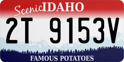 ID license plate 2T9153V