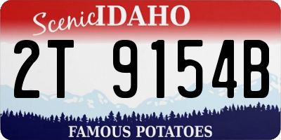 ID license plate 2T9154B