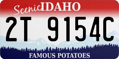 ID license plate 2T9154C