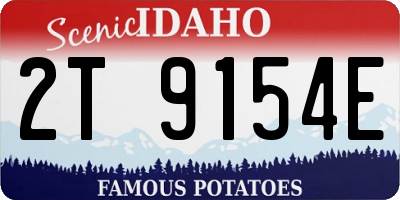 ID license plate 2T9154E