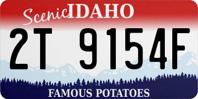 ID license plate 2T9154F
