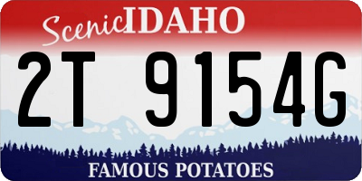ID license plate 2T9154G