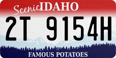 ID license plate 2T9154H