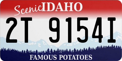 ID license plate 2T9154I