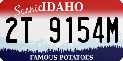 ID license plate 2T9154M
