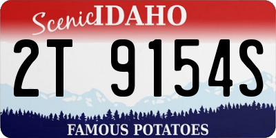 ID license plate 2T9154S