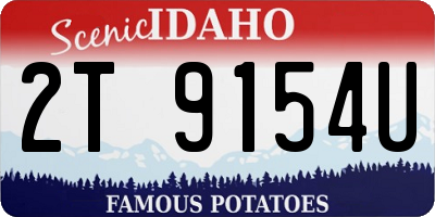 ID license plate 2T9154U
