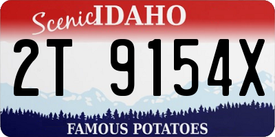 ID license plate 2T9154X