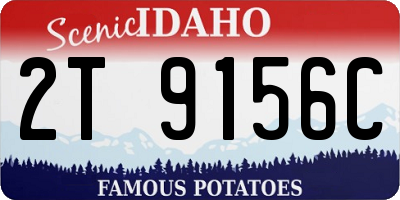 ID license plate 2T9156C