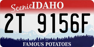 ID license plate 2T9156F