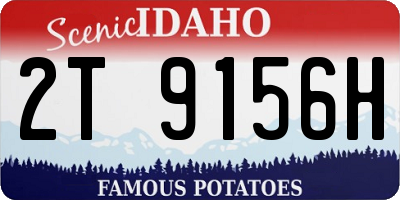 ID license plate 2T9156H