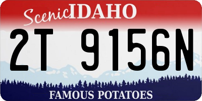ID license plate 2T9156N