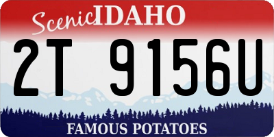 ID license plate 2T9156U