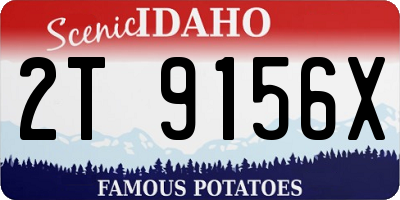 ID license plate 2T9156X
