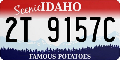 ID license plate 2T9157C
