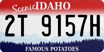 ID license plate 2T9157H
