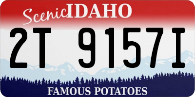 ID license plate 2T9157I