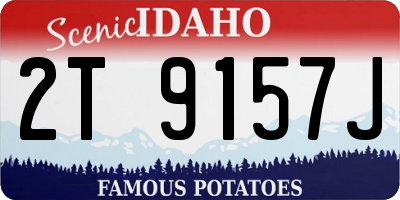 ID license plate 2T9157J