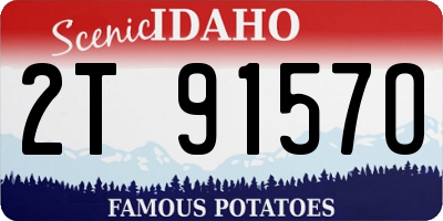 ID license plate 2T9157O