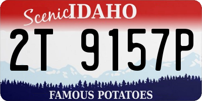 ID license plate 2T9157P