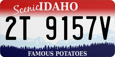 ID license plate 2T9157V