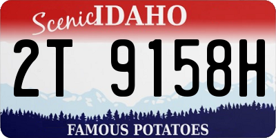 ID license plate 2T9158H