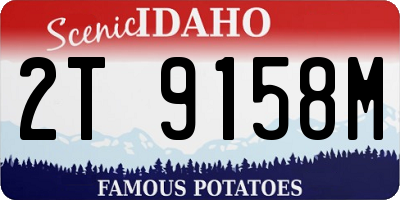 ID license plate 2T9158M