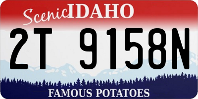 ID license plate 2T9158N