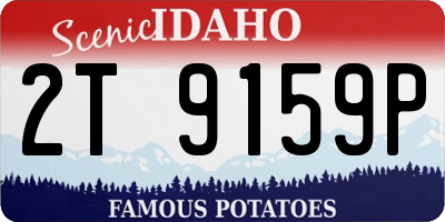 ID license plate 2T9159P