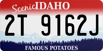 ID license plate 2T9162J