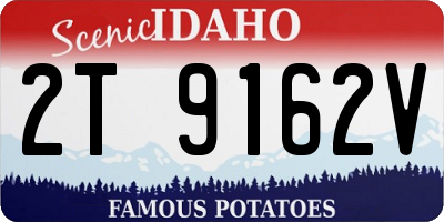 ID license plate 2T9162V