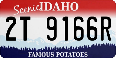 ID license plate 2T9166R