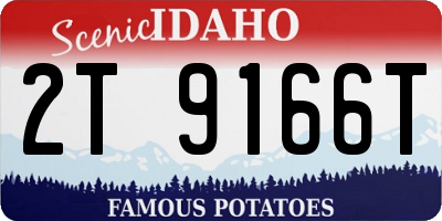 ID license plate 2T9166T