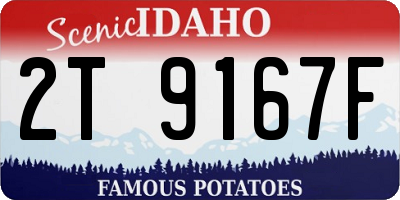 ID license plate 2T9167F