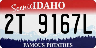 ID license plate 2T9167L