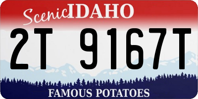ID license plate 2T9167T