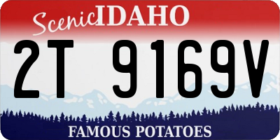 ID license plate 2T9169V