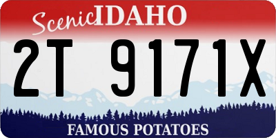ID license plate 2T9171X