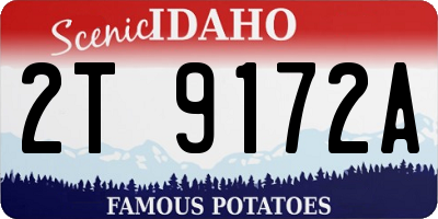 ID license plate 2T9172A