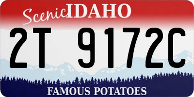 ID license plate 2T9172C